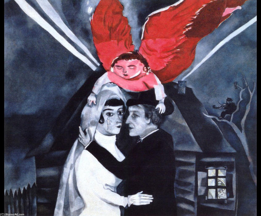 Wikoo.org - موسوعة الفنون الجميلة - اللوحة، العمل الفني Marc Chagall - Wedding