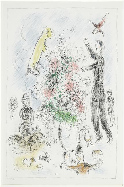 WikiOO.org - Encyclopedia of Fine Arts - Lukisan, Artwork Marc Chagall - Lilacs