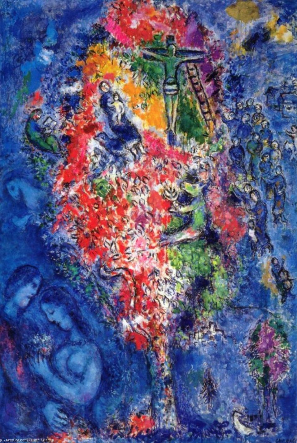 WikiOO.org - Enciklopedija dailės - Tapyba, meno kuriniai Marc Chagall - Tree of Jesse