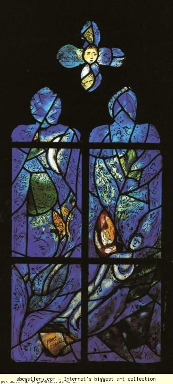 Wikioo.org - The Encyclopedia of Fine Arts - Painting, Artwork by Marc Chagall - St. Mark and St. Matthew