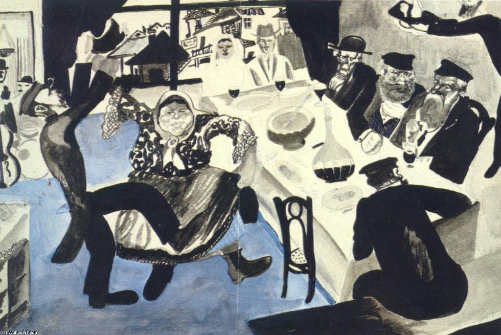 WikiOO.org - Encyclopedia of Fine Arts - Maalaus, taideteos Marc Chagall - Jewish Wedding
