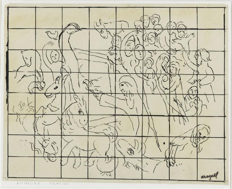 WikiOO.org - Енциклопедия за изящни изкуства - Живопис, Произведения на изкуството Marc Chagall - Noah's Ark