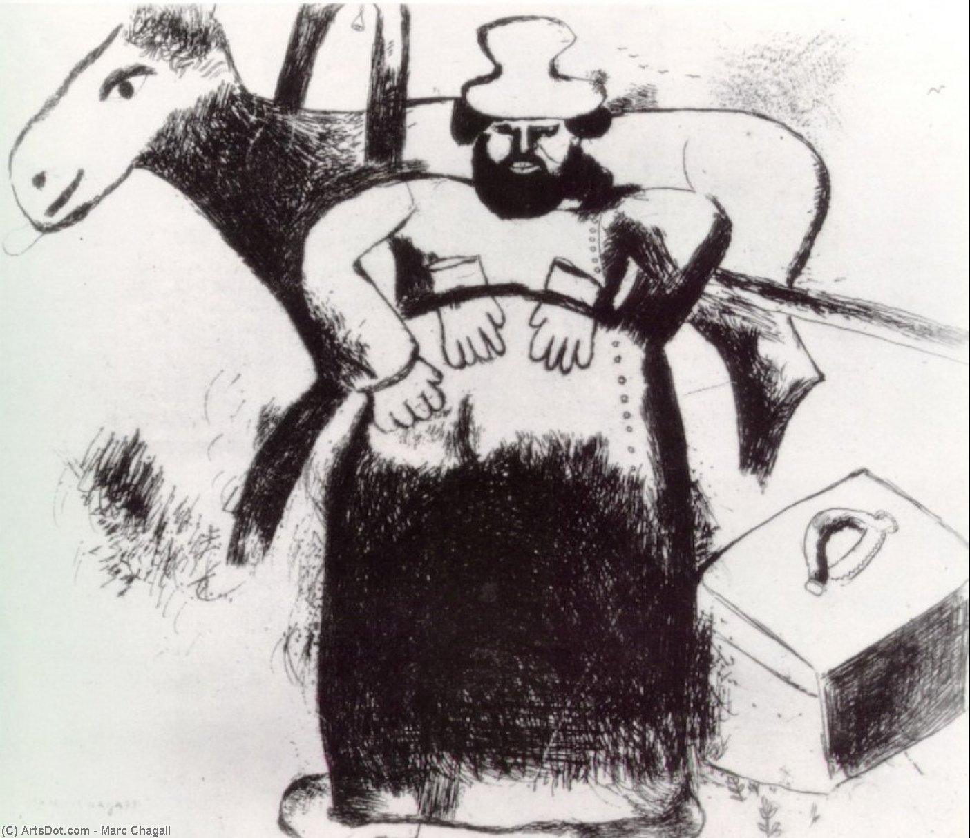 WikiOO.org - Encyclopedia of Fine Arts - Maľba, Artwork Marc Chagall - Selifan