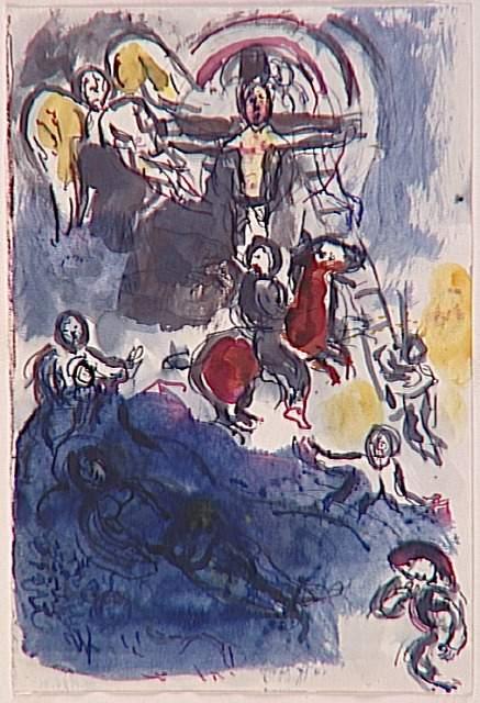 WikiOO.org - Encyclopedia of Fine Arts - Lukisan, Artwork Marc Chagall - Study to vitrage at Tudeley All Saints' church