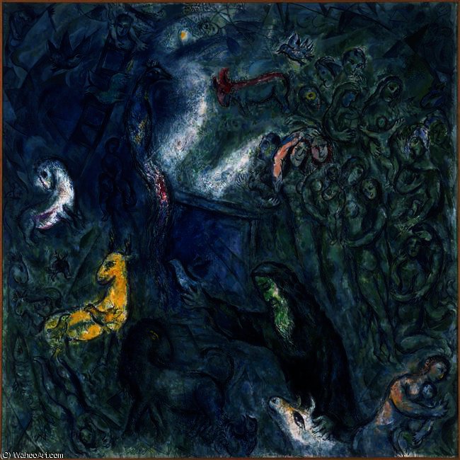WikiOO.org - Εγκυκλοπαίδεια Καλών Τεχνών - Ζωγραφική, έργα τέχνης Marc Chagall - Noah's Ark