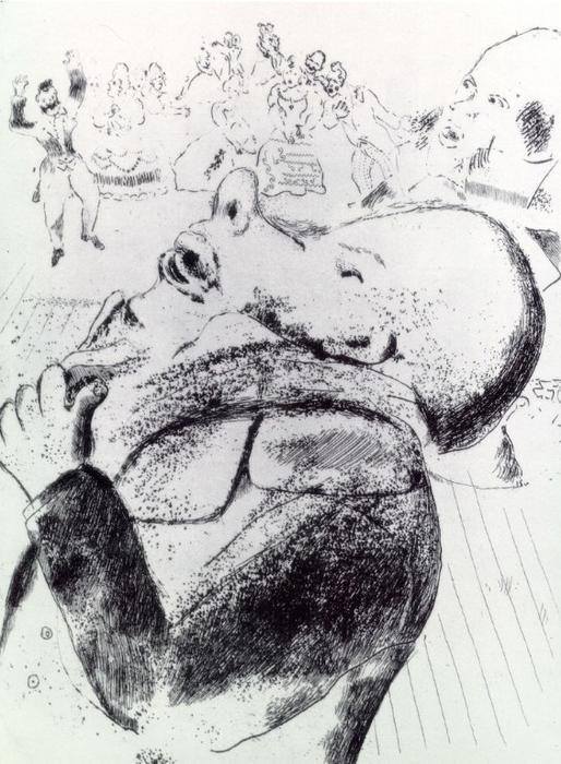 WikiOO.org - Encyclopedia of Fine Arts - Maleri, Artwork Marc Chagall - Revelations of Nozdryov