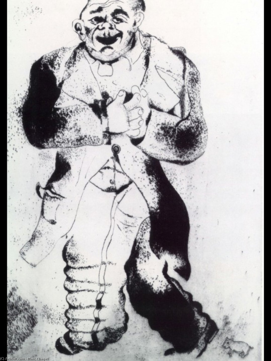 WikiOO.org - Enciklopedija dailės - Tapyba, meno kuriniai Marc Chagall - Sobakevitch