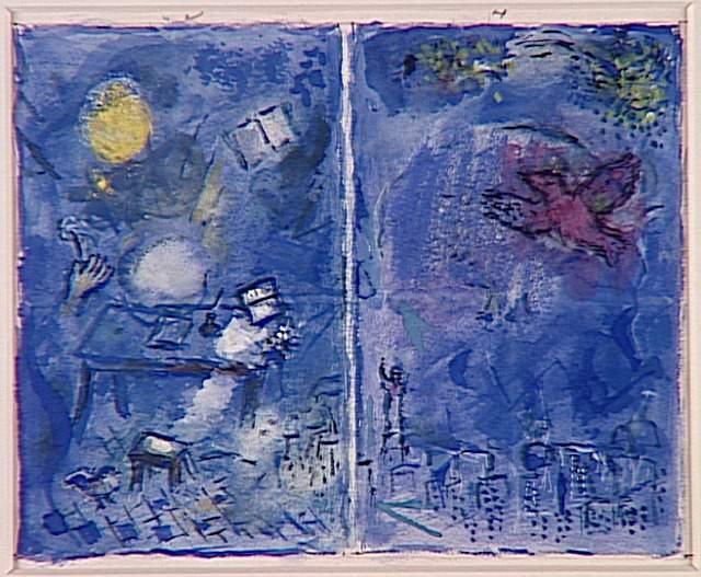WikiOO.org - 百科事典 - 絵画、アートワーク Marc Chagall - Vitrage アートで 機関 の シカゴ