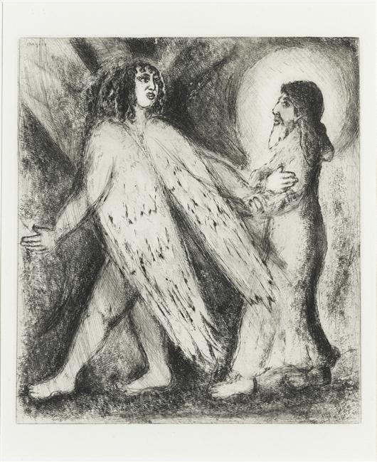 WikiOO.org - Enciclopedia of Fine Arts - Pictura, lucrări de artă Marc Chagall - The man guided by the Lord the right way (Isaiah, LVIII, 8 11)