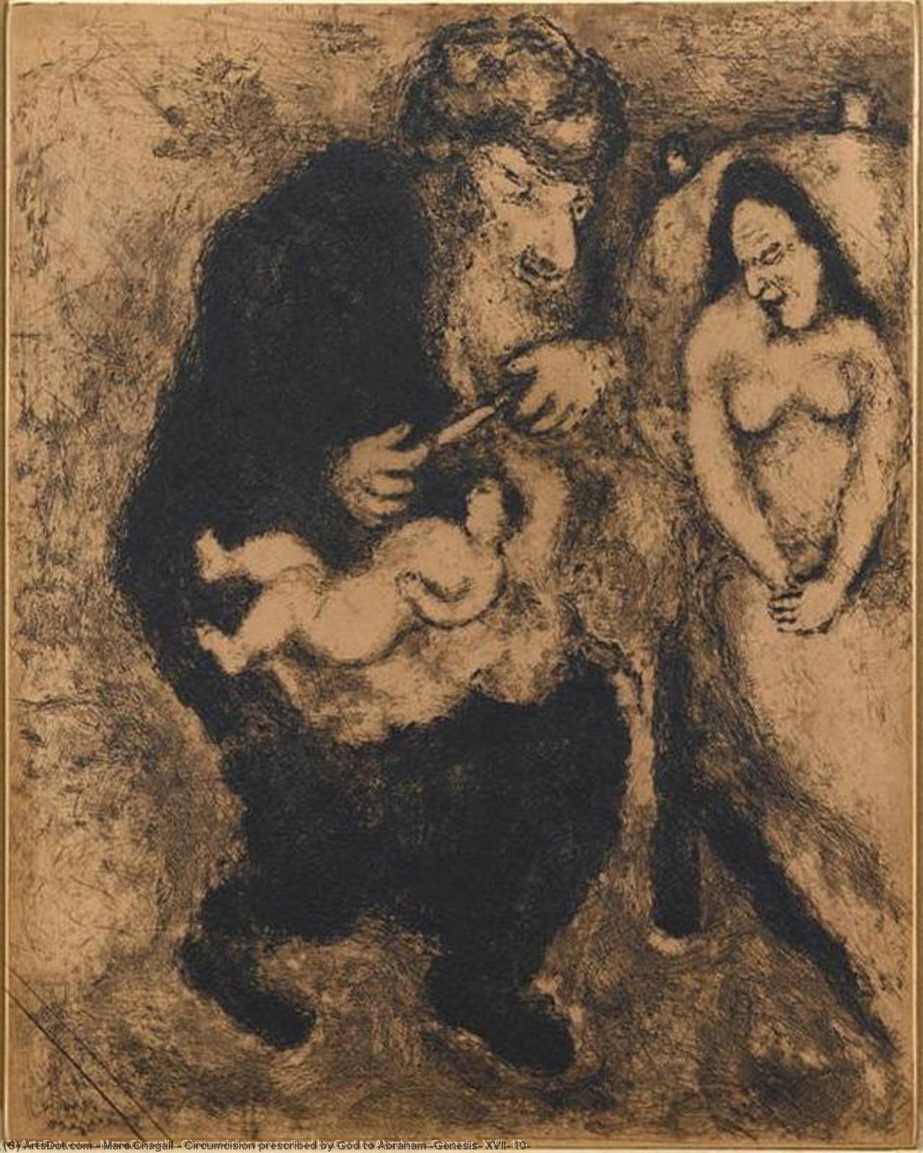 WikiOO.org - Enciklopedija dailės - Tapyba, meno kuriniai Marc Chagall - Circumcision prescribed by God to Abraham (Genesis, XVII, 10)