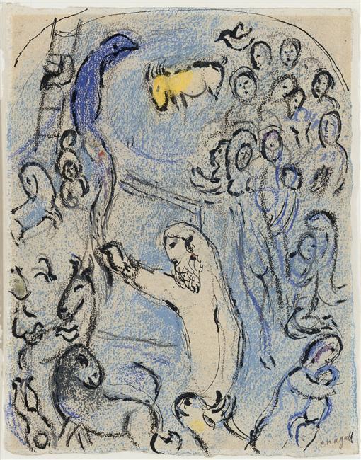 Wikioo.org - Bách khoa toàn thư về mỹ thuật - Vẽ tranh, Tác phẩm nghệ thuật Marc Chagall - Noah's Ark