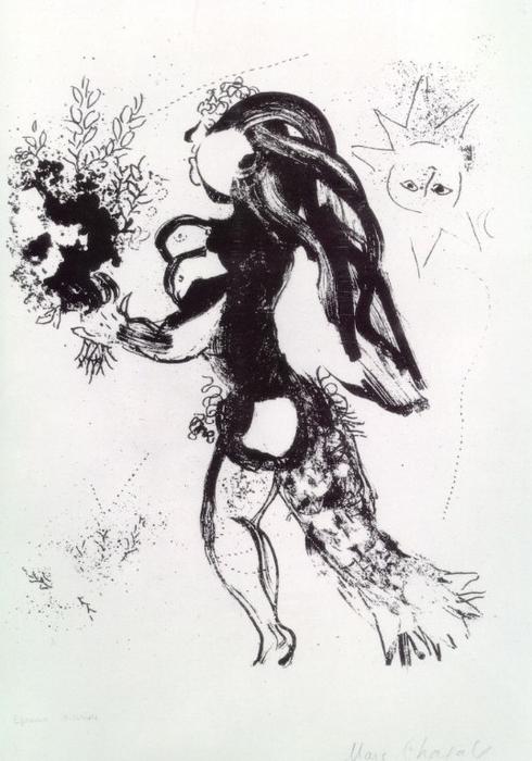 WikiOO.org - Encyclopedia of Fine Arts - Lukisan, Artwork Marc Chagall - Offering