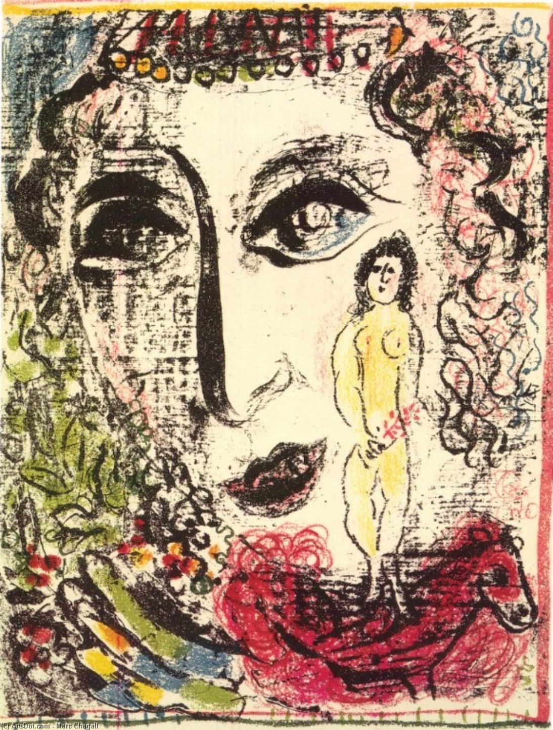 Wikioo.org - The Encyclopedia of Fine Arts - Painting, Artwork by Marc Chagall - Apparition at the Circus