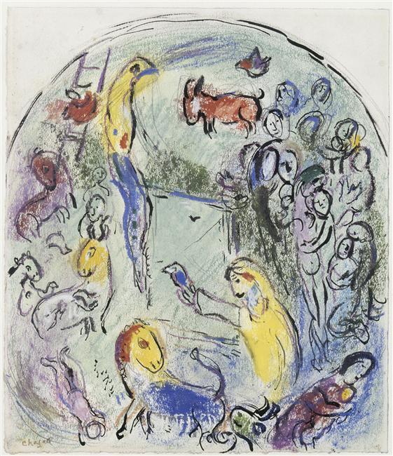 Wikioo.org - The Encyclopedia of Fine Arts - Painting, Artwork by Marc Chagall - Noah's Ark