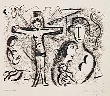 Wikioo.org - Bách khoa toàn thư về mỹ thuật - Vẽ tranh, Tác phẩm nghệ thuật Marc Chagall - Christ family