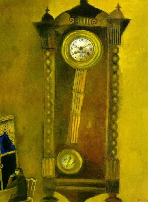 Wikoo.org - موسوعة الفنون الجميلة - اللوحة، العمل الفني Marc Chagall - Clock