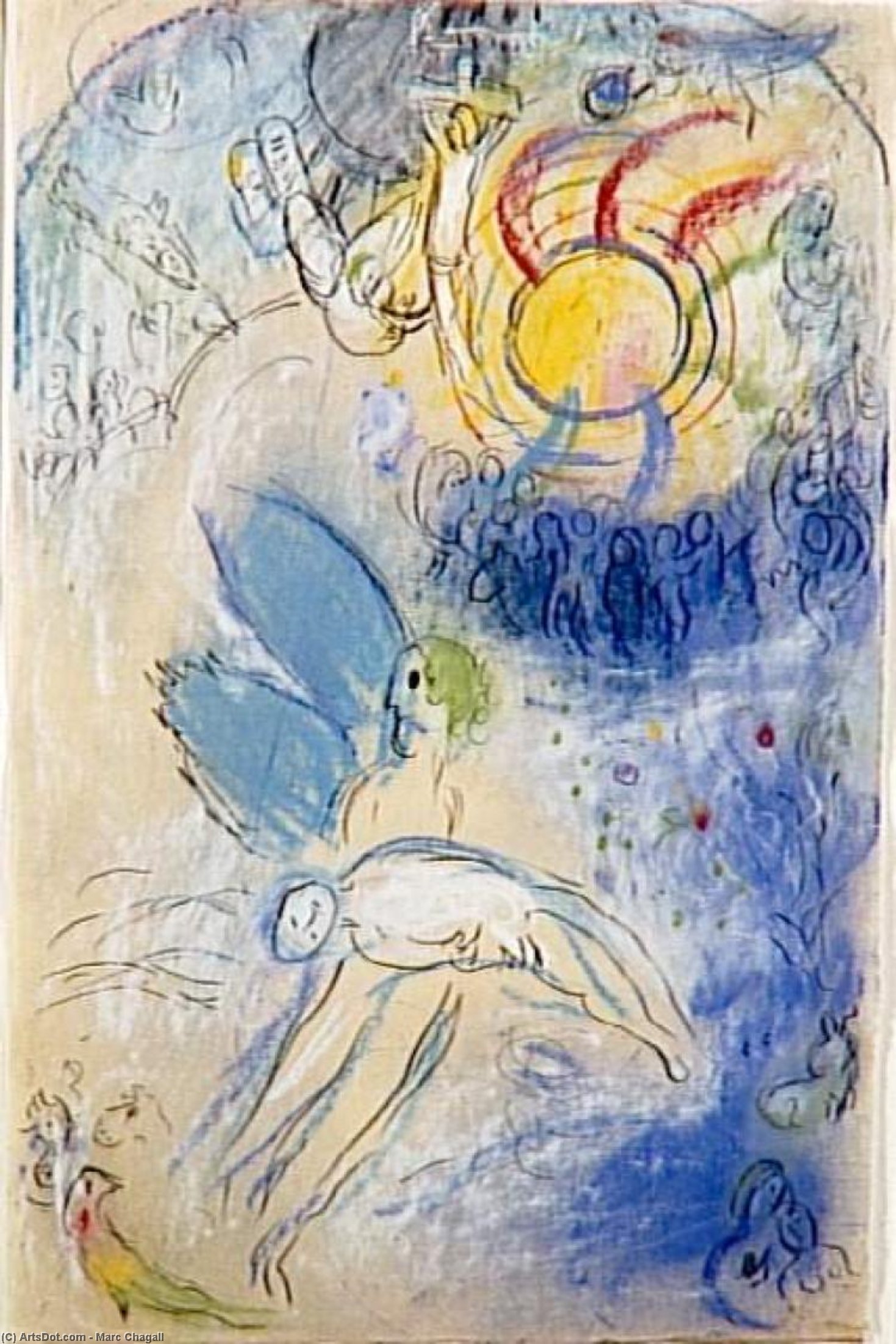 Wikioo.org - The Encyclopedia of Fine Arts - Painting, Artwork by Marc Chagall - The Creation of Man (10)