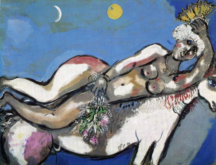 WikiOO.org - Encyclopedia of Fine Arts - Maľba, Artwork Marc Chagall - Equestrienne