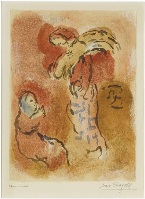 WikiOO.org - Encyclopedia of Fine Arts - Maľba, Artwork Marc Chagall - Ruth gleaning