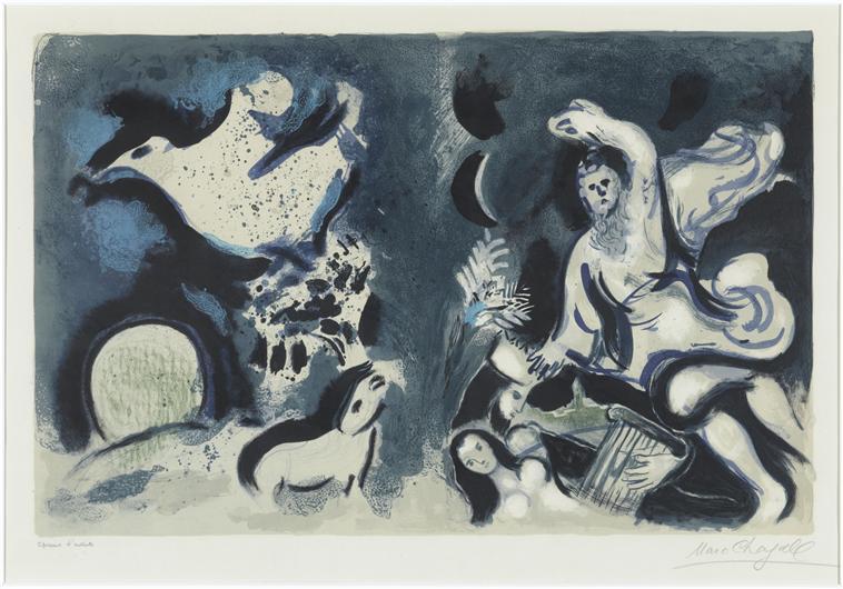 WikiOO.org - Enciclopédia das Belas Artes - Pintura, Arte por Marc Chagall - Untitled (The cover of Bible)
