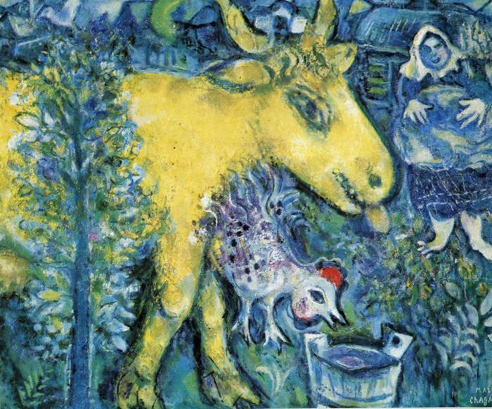 Wikioo.org - The Encyclopedia of Fine Arts - Painting, Artwork by Marc Chagall - The Farmyard