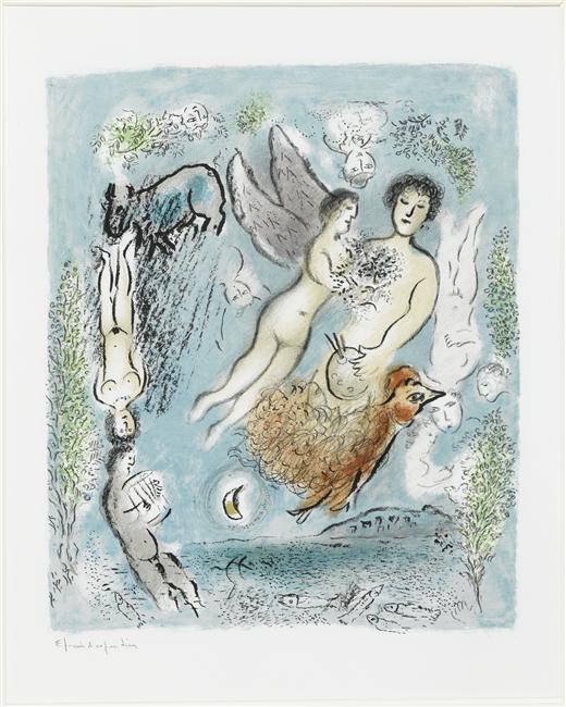 Wikioo.org - Bách khoa toàn thư về mỹ thuật - Vẽ tranh, Tác phẩm nghệ thuật Marc Chagall - The island of Poros