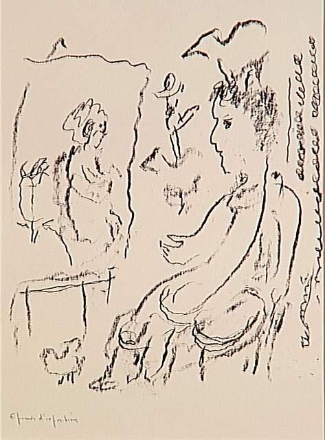 WikiOO.org - Encyclopedia of Fine Arts - Festés, Grafika Marc Chagall - Farewell