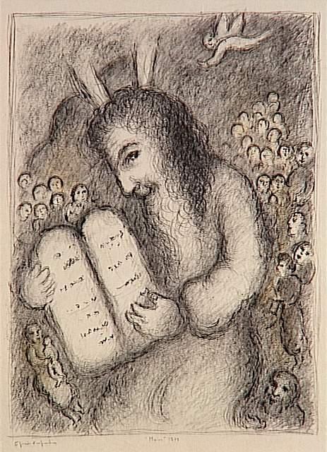 Wikioo.org – L'Enciclopedia delle Belle Arti - Pittura, Opere di Marc Chagall - Mosé