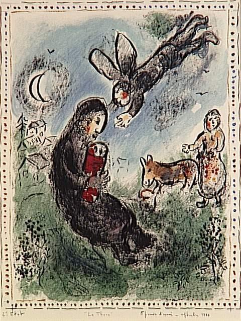 Wikioo.org - Bách khoa toàn thư về mỹ thuật - Vẽ tranh, Tác phẩm nghệ thuật Marc Chagall - The Torah, the second state