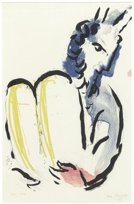 Wikioo.org – La Enciclopedia de las Bellas Artes - Pintura, Obras de arte de Marc Chagall - Moisés