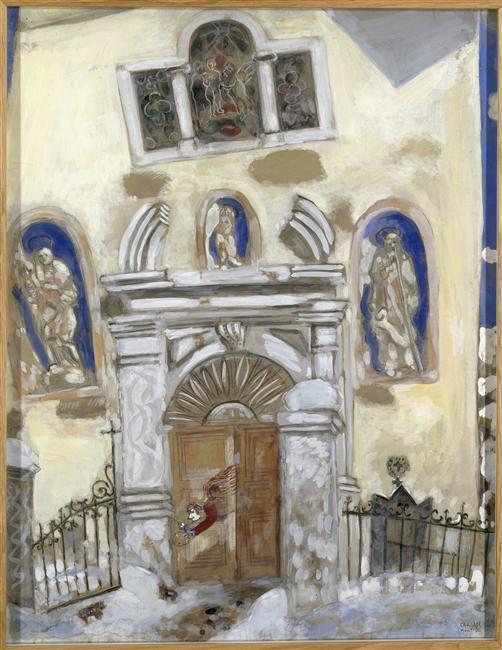 Wikioo.org - Bách khoa toàn thư về mỹ thuật - Vẽ tranh, Tác phẩm nghệ thuật Marc Chagall - An angel painter