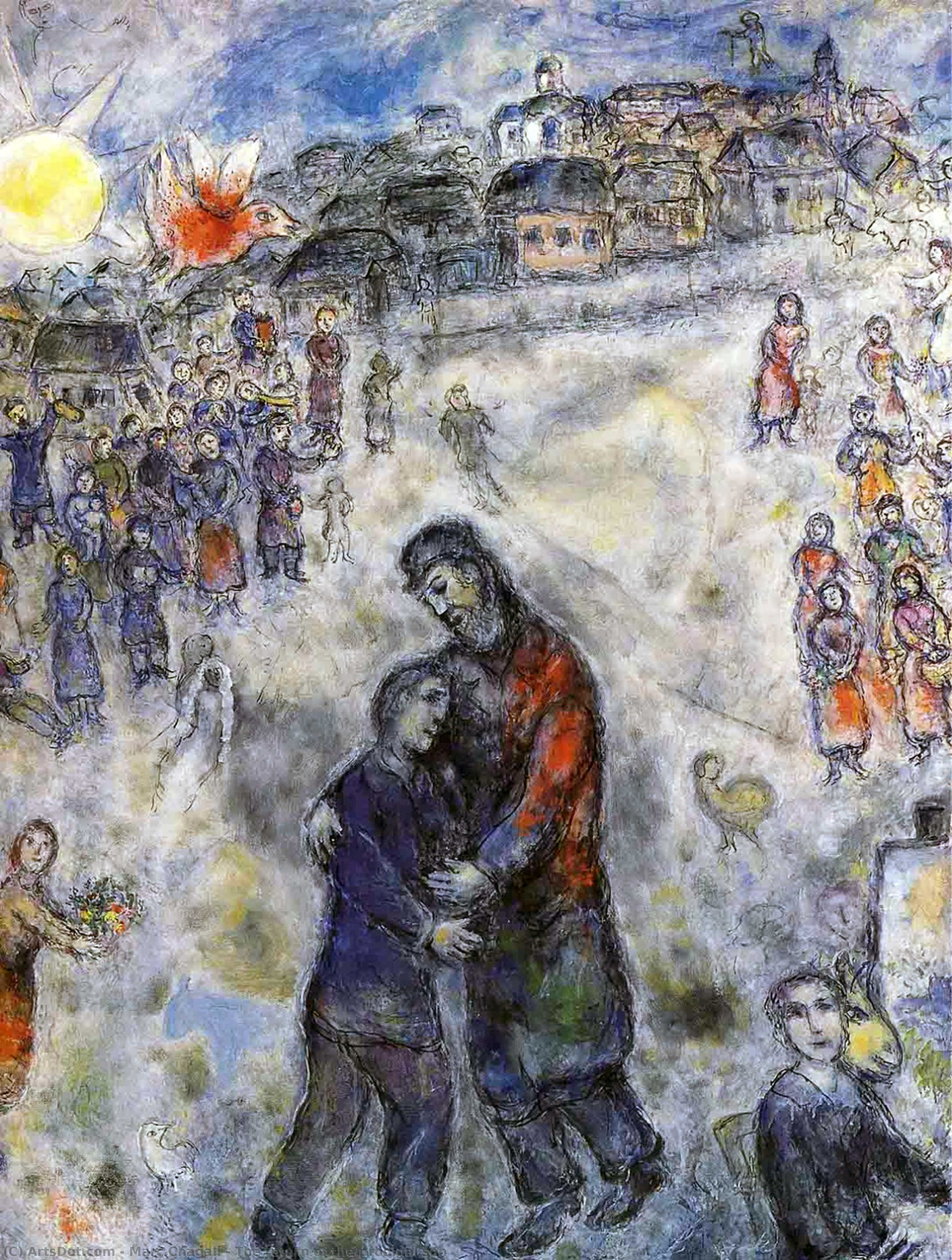 WikiOO.org - Энциклопедия изобразительного искусства - Живопись, Картины  Marc Chagall - Возвращение блудного сына