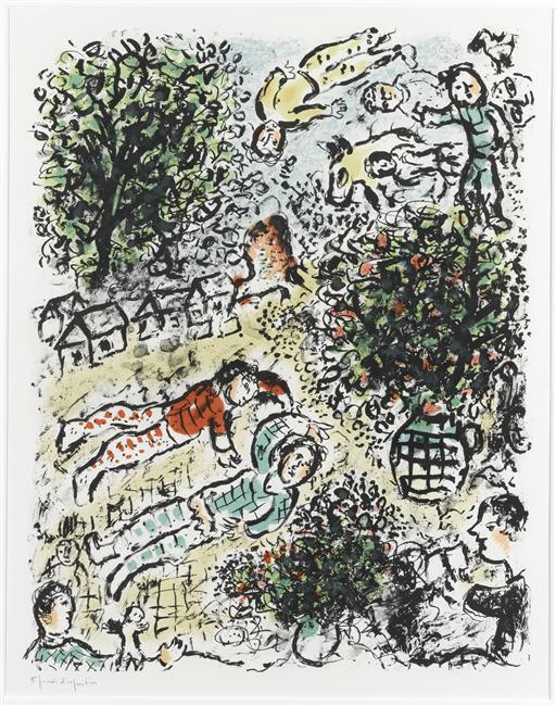 Wikioo.org - Bách khoa toàn thư về mỹ thuật - Vẽ tranh, Tác phẩm nghệ thuật Marc Chagall - A green tree