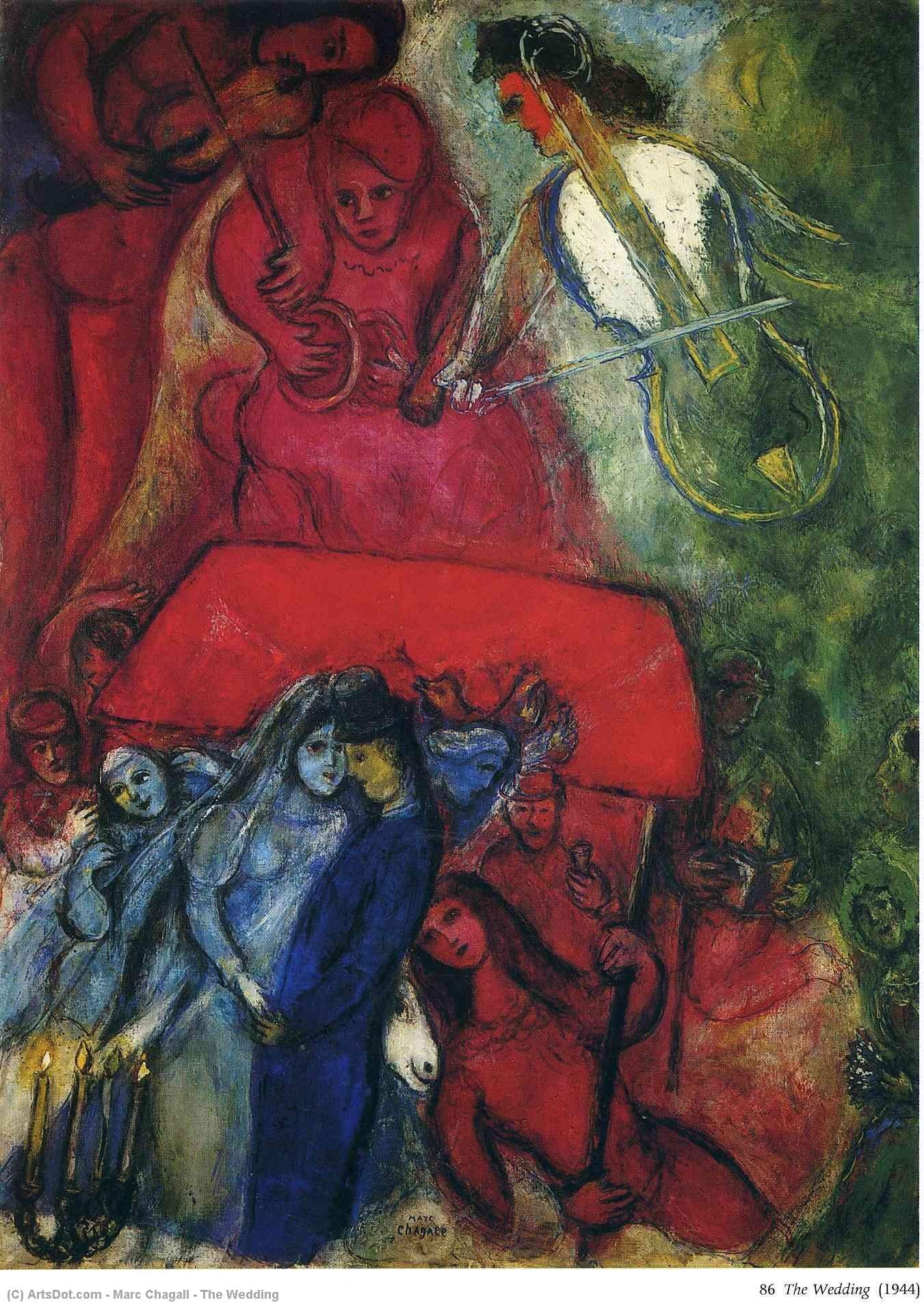 Wikioo.org – La Enciclopedia de las Bellas Artes - Pintura, Obras de arte de Marc Chagall - el la boda