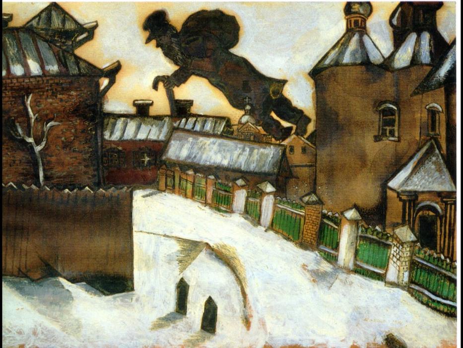 Wikioo.org - The Encyclopedia of Fine Arts - Painting, Artwork by Marc Chagall - Old Vitebsk