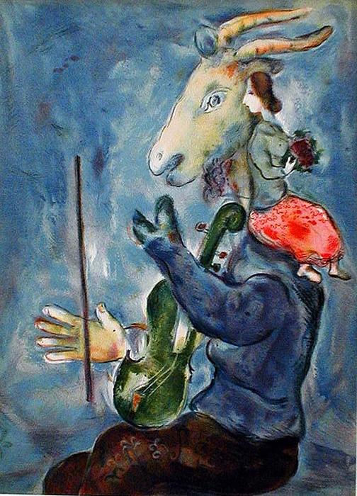 Wikoo.org - موسوعة الفنون الجميلة - اللوحة، العمل الفني Marc Chagall - Spring