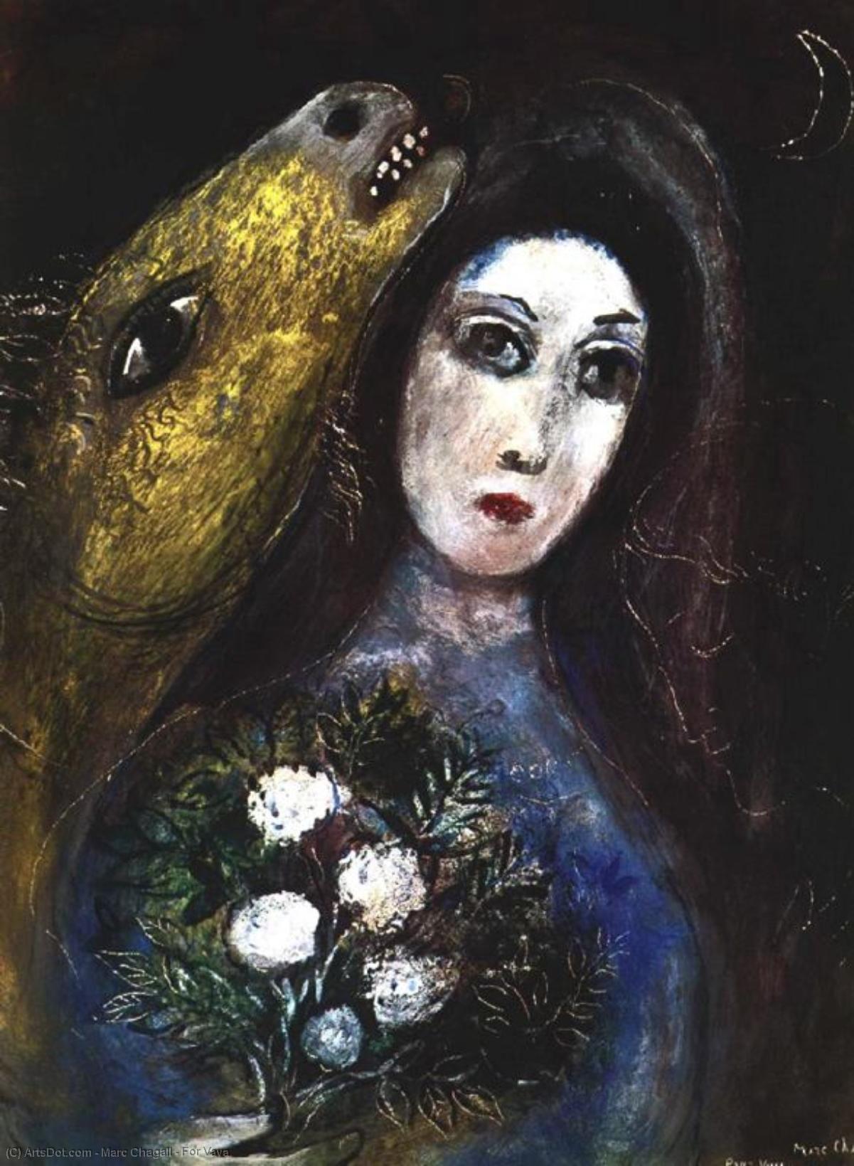 WikiOO.org - Encyclopedia of Fine Arts - Maľba, Artwork Marc Chagall - For Vava