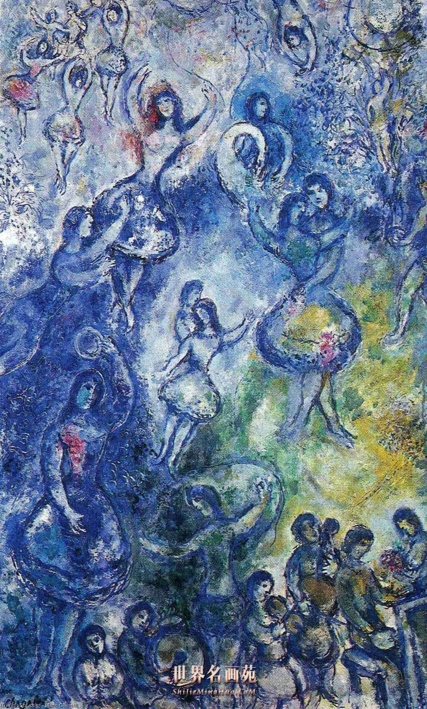 Wikoo.org - موسوعة الفنون الجميلة - اللوحة، العمل الفني Marc Chagall - Dance