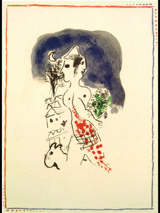 Wikioo.org – La Enciclopedia de las Bellas Artes - Pintura, Obras de arte de Marc Chagall - En el vagabundo
