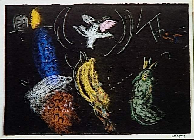 Wikioo.org – L'Enciclopedia delle Belle Arti - Pittura, Opere di Marc Chagall - 'Study per ''Moses con lestensione Ardente Bush'''