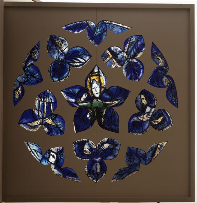 WikiOO.org - Енциклопедия за изящни изкуства - Живопис, Произведения на изкуството Marc Chagall - Christ (study to vitrage in Metz Cathedral)