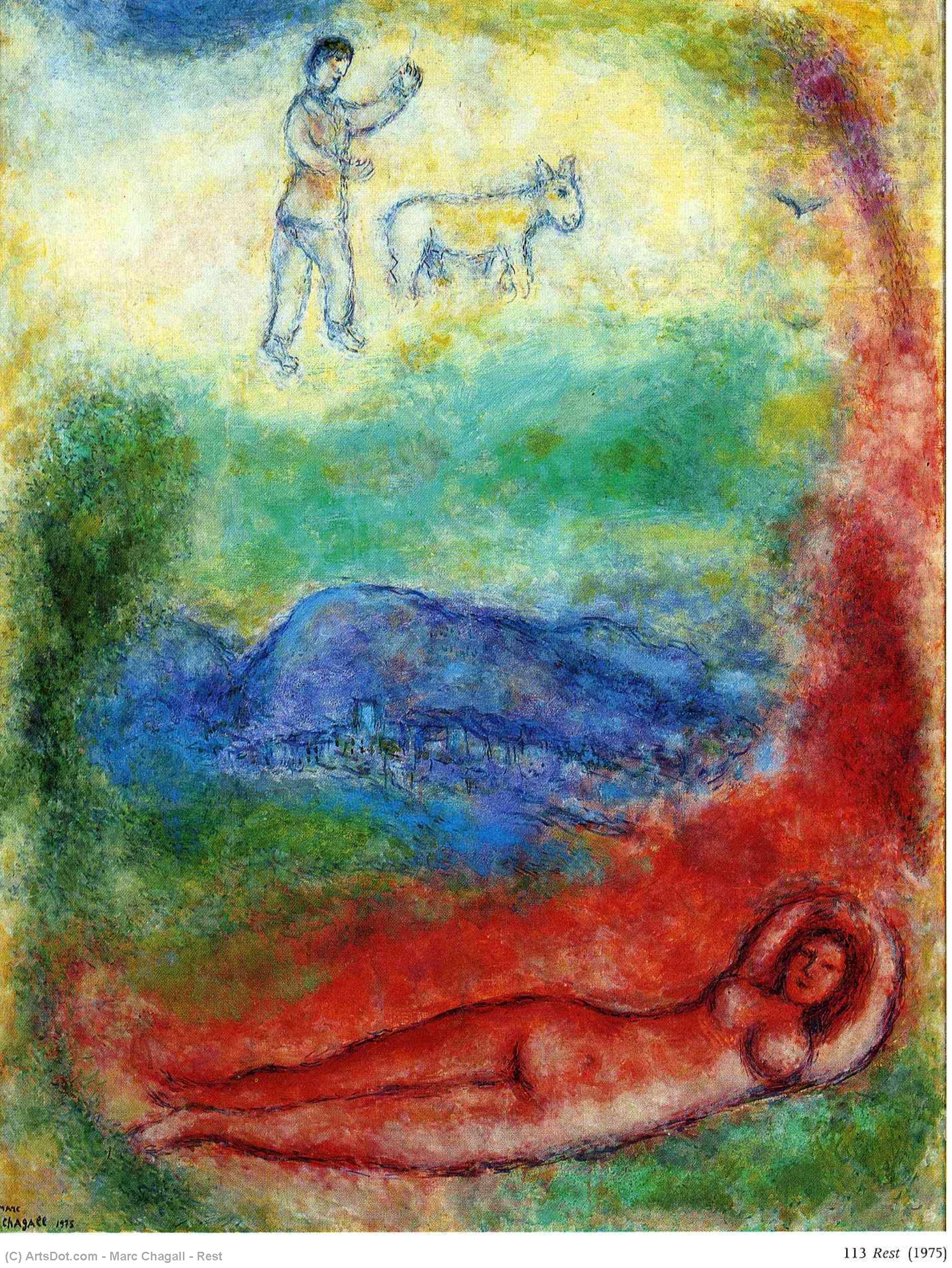 Wikioo.org - The Encyclopedia of Fine Arts - Painting, Artwork by Marc Chagall - Rest
