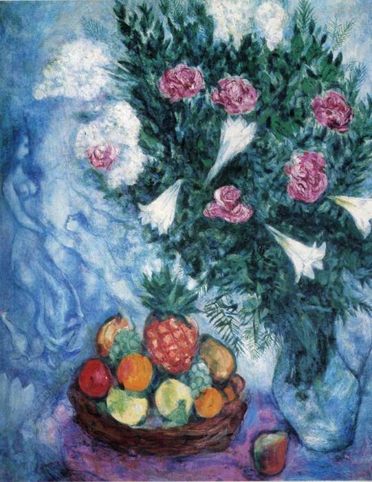 WikiOO.org - Εγκυκλοπαίδεια Καλών Τεχνών - Ζωγραφική, έργα τέχνης Marc Chagall - Fruits and Flowers