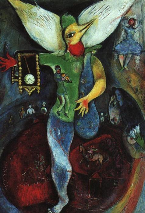 Wikoo.org - موسوعة الفنون الجميلة - اللوحة، العمل الفني Marc Chagall - The Juggler