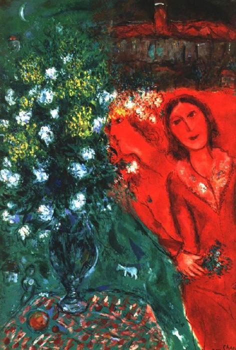 Wikoo.org - موسوعة الفنون الجميلة - اللوحة، العمل الفني Marc Chagall - Artist's Reminiscence