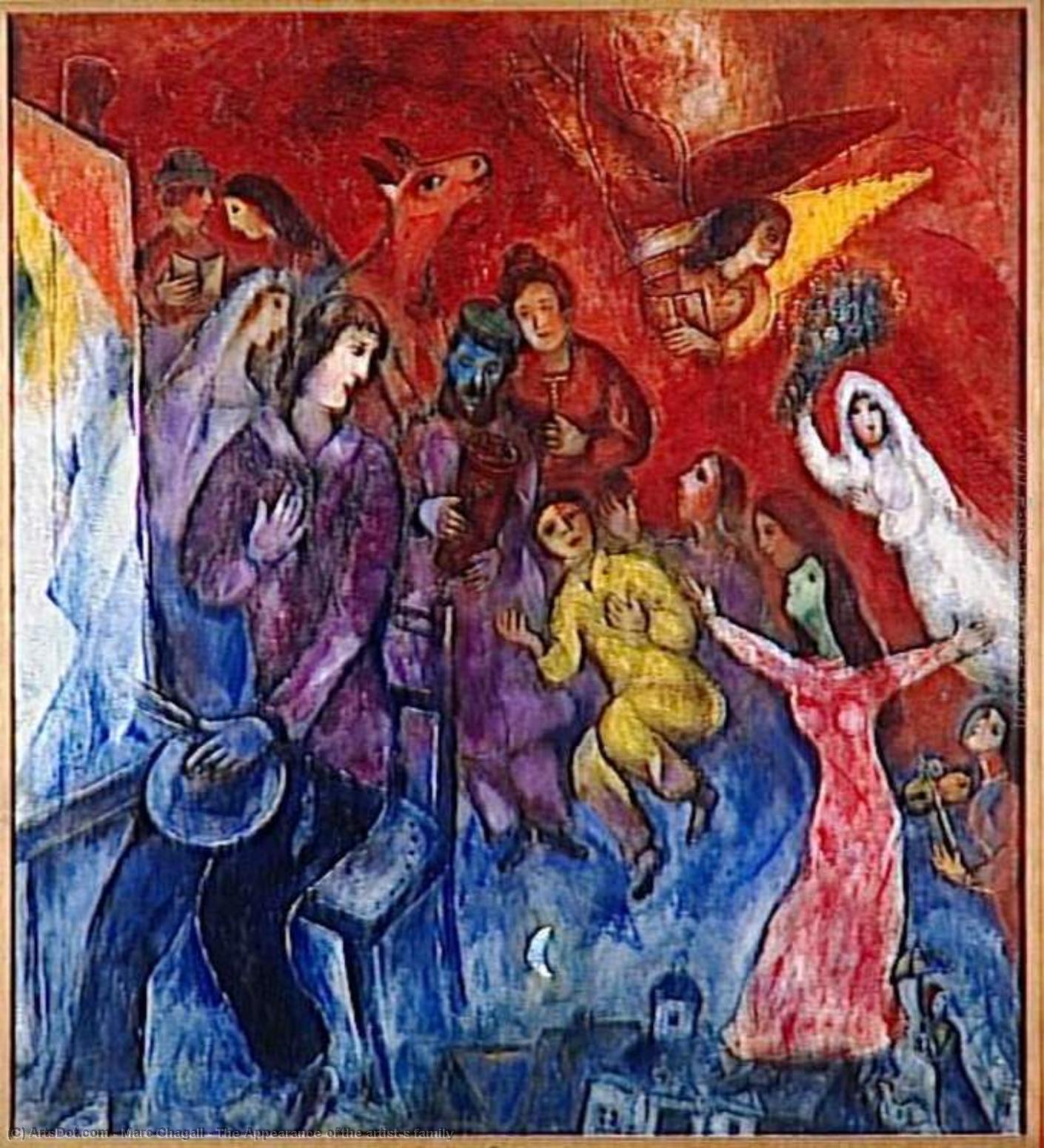 WikiOO.org - Güzel Sanatlar Ansiklopedisi - Resim, Resimler Marc Chagall - The Appearance of the artist's family