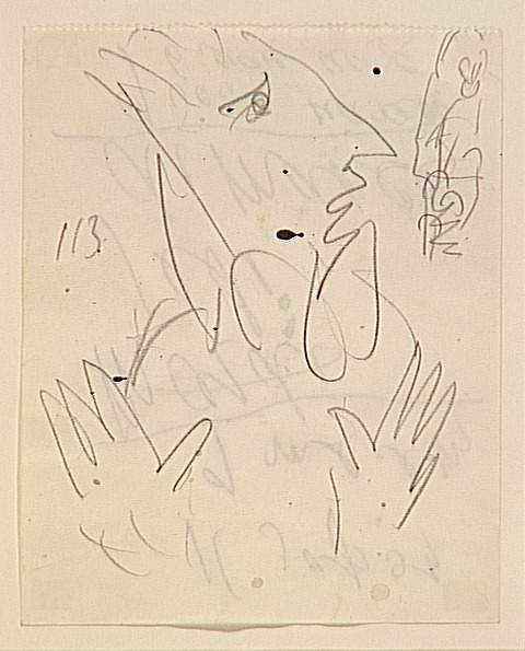 WikiOO.org - Encyclopedia of Fine Arts - Festés, Grafika Marc Chagall - Study to ''Exodus''