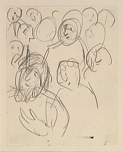 WikiOO.org - אנציקלופדיה לאמנויות יפות - ציור, יצירות אמנות Marc Chagall - 'Study to ''Exodus'''