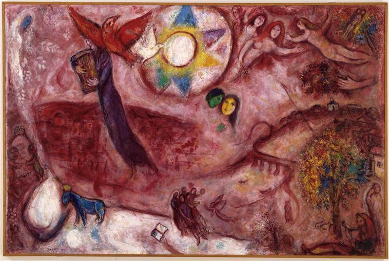 WikiOO.org - Енциклопедия за изящни изкуства - Живопис, Произведения на изкуството Marc Chagall - Song of Songs V