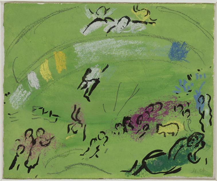 WikiOO.org - Encyclopedia of Fine Arts - Lukisan, Artwork Marc Chagall - Noah and the Rainbow